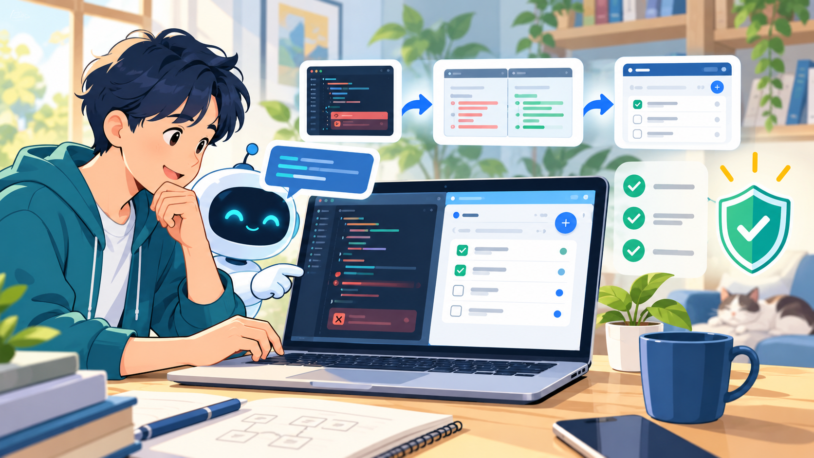初心者がAIコーディングで小さなWebアプリを作り、エラーと安全性を確認する様子